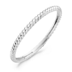 blush ring witgoud met gedraaid motief