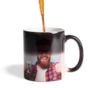 magische mok met foto half gevuld