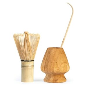 olivia's matcha set bamboe klopper garde houder lepel inhoud